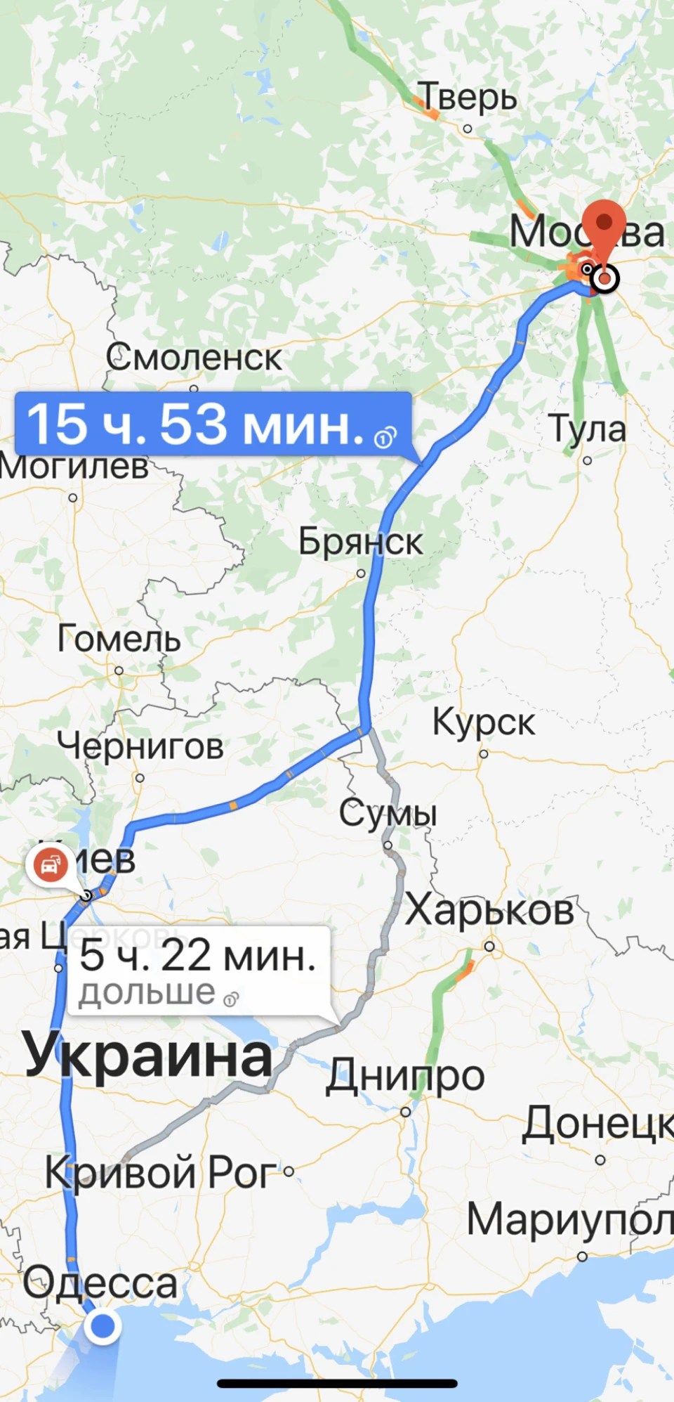 🇺🇦Одеса-🇷🇺Москва-🇺🇦Одеса. Траса Е95/Е101