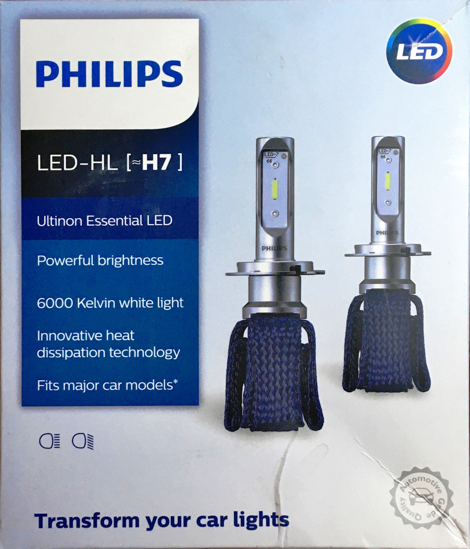 023 Ближнє світло Philips Ultinon Essential LED Н7 1
