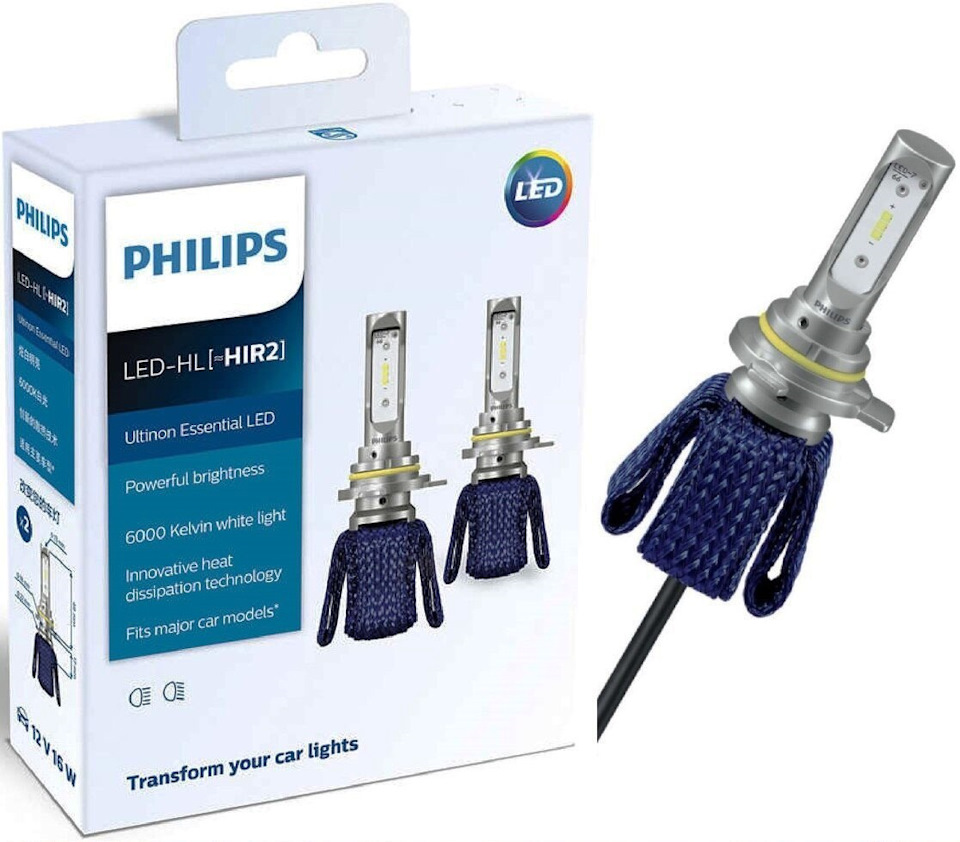 023 Ближнє світло Philips Ultinon Essential LED Н7 4
