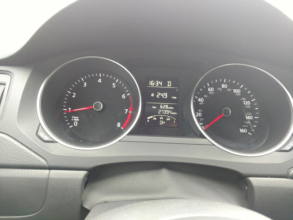Перекодування приладки Jetta 2015 з миль в км!