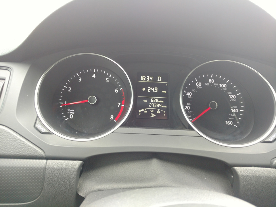 Перекодування приладки Jetta 2015 з миль в км! 1