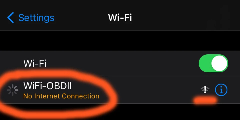 Wifi-obd2 сканер та Iphone - що робити якщо не підключається до wifi мережі сканера