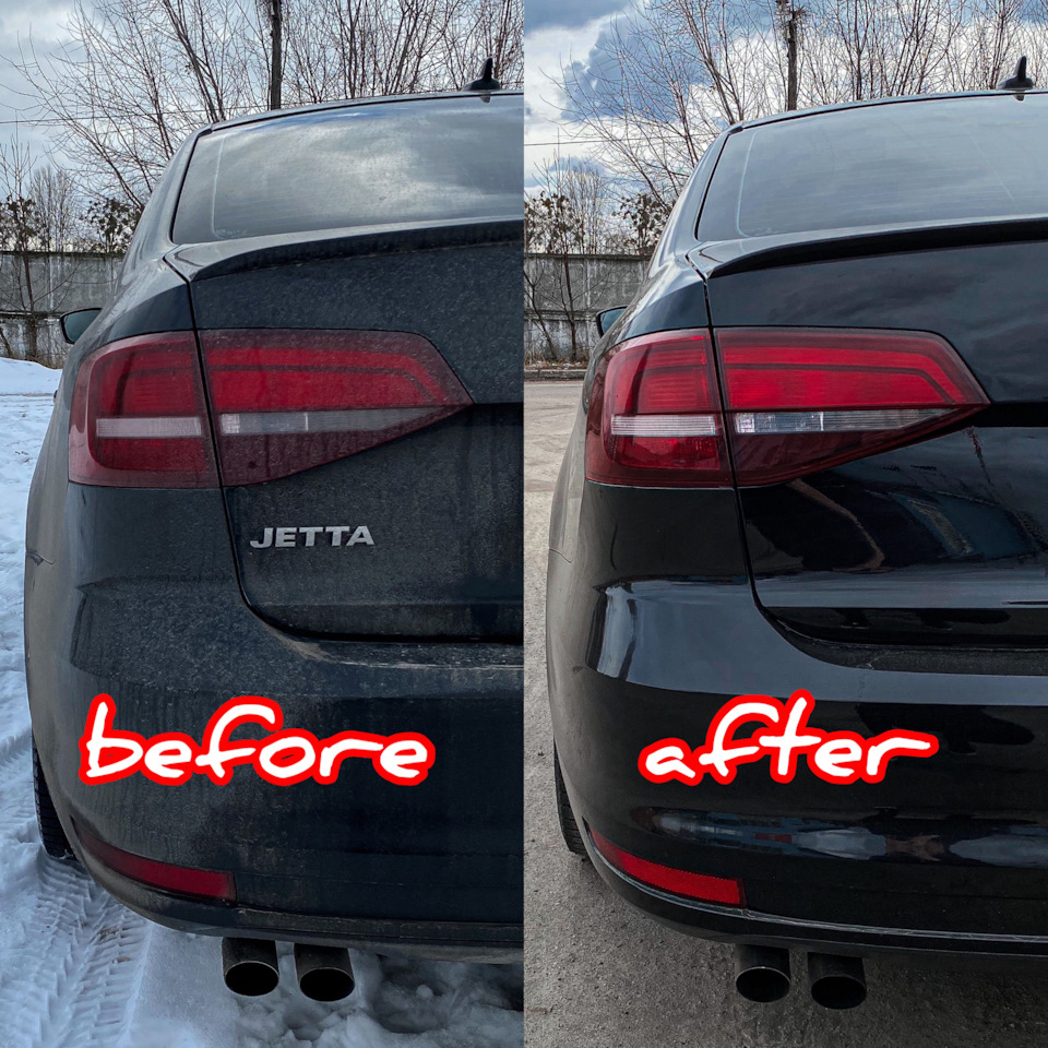 Видалення шильда JETTA на кришці багажника. До/після. Jetta 6 1