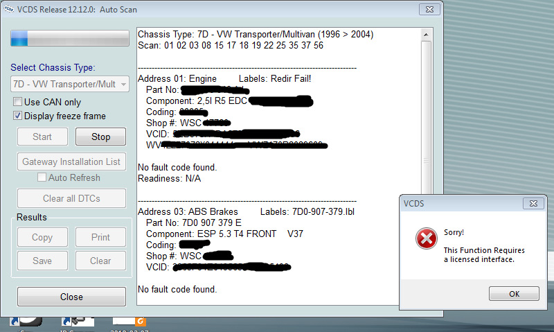 VCDS/VAG-COM 12.12 Sorry! 1