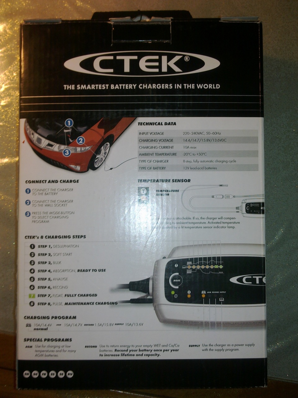 Розумна зарядка для акумулятора Ctek NSX-10 2