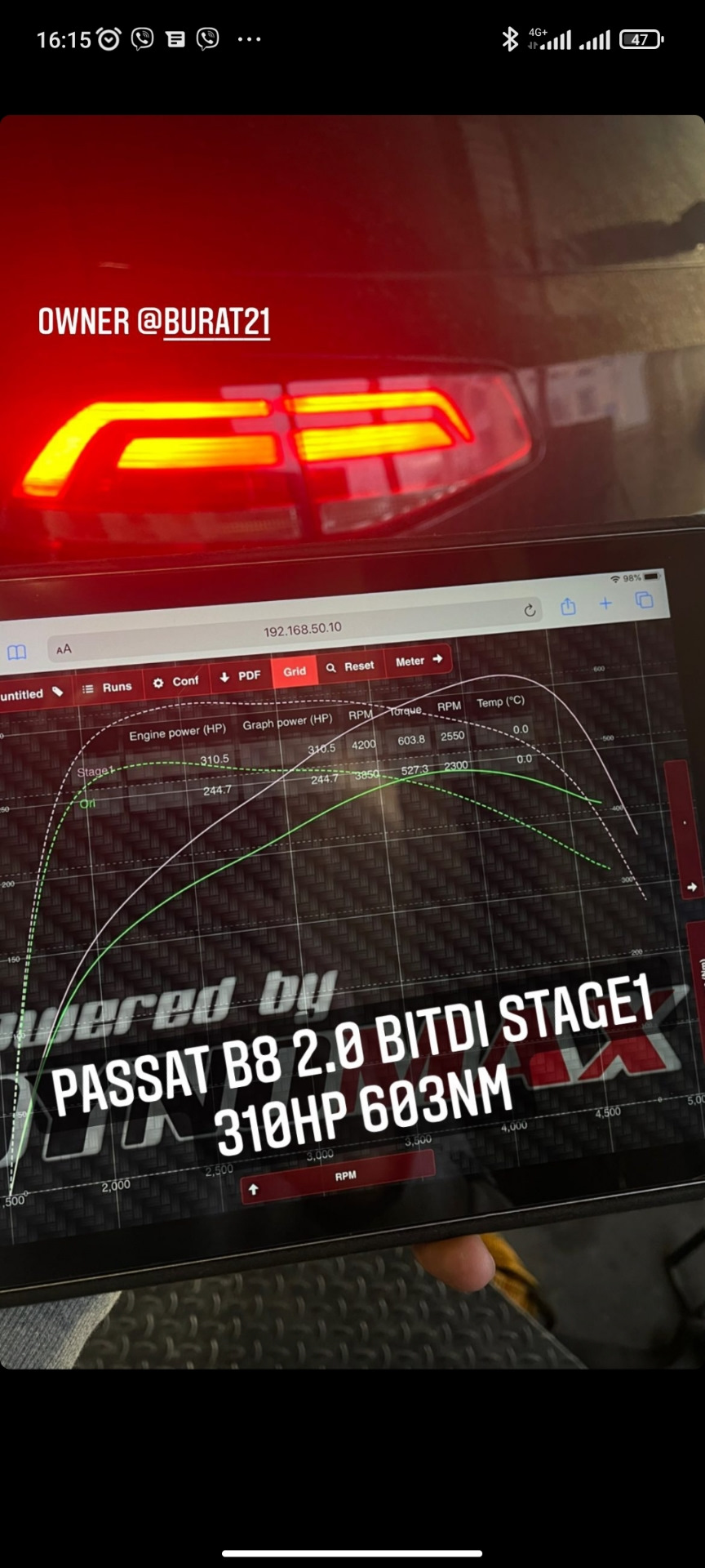 Stage 1 Passat b8 Alltrack 2.0 bitdi CUAA 1