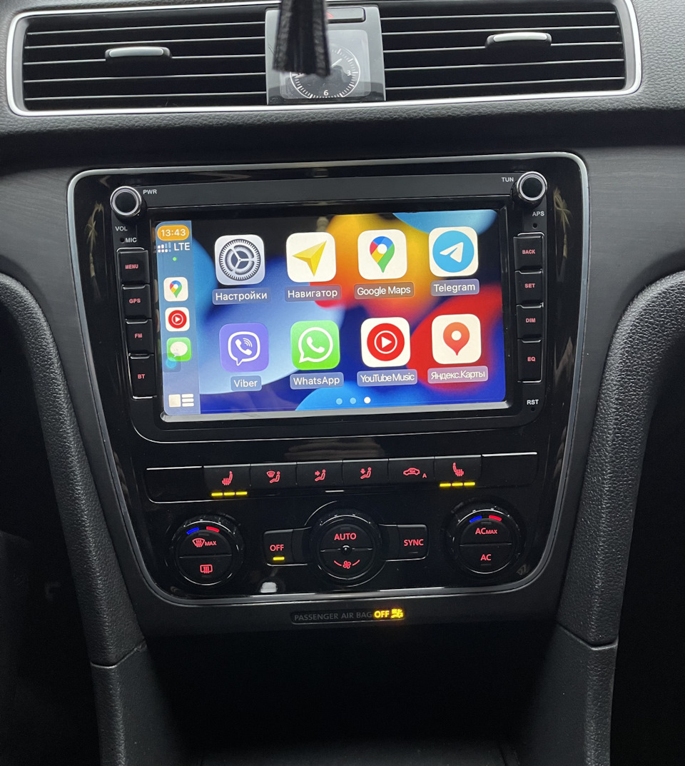 Android магнітола + камера заднього виду Passat US 1
