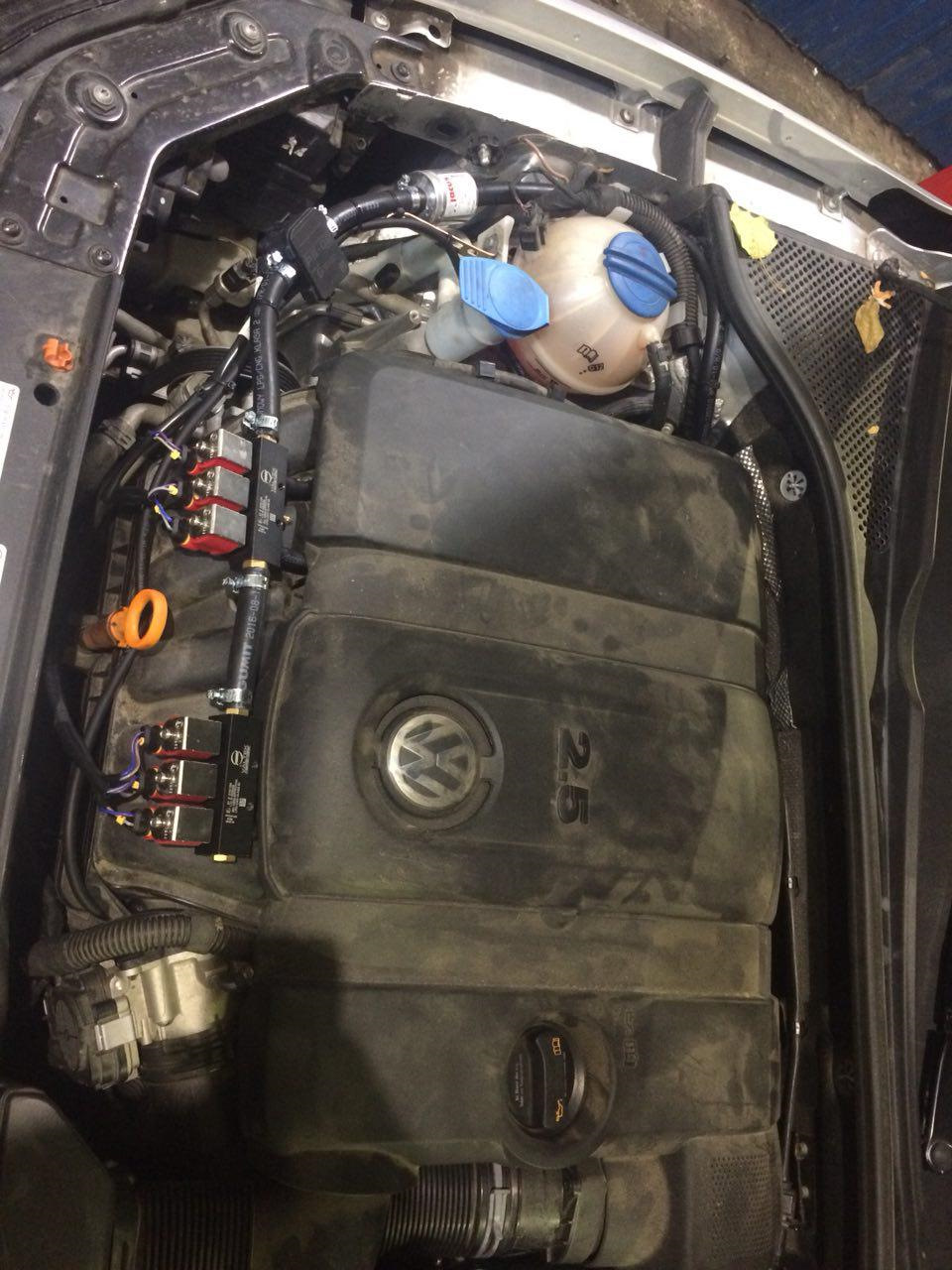 установка ГБО passat b7 2.5 USA 1