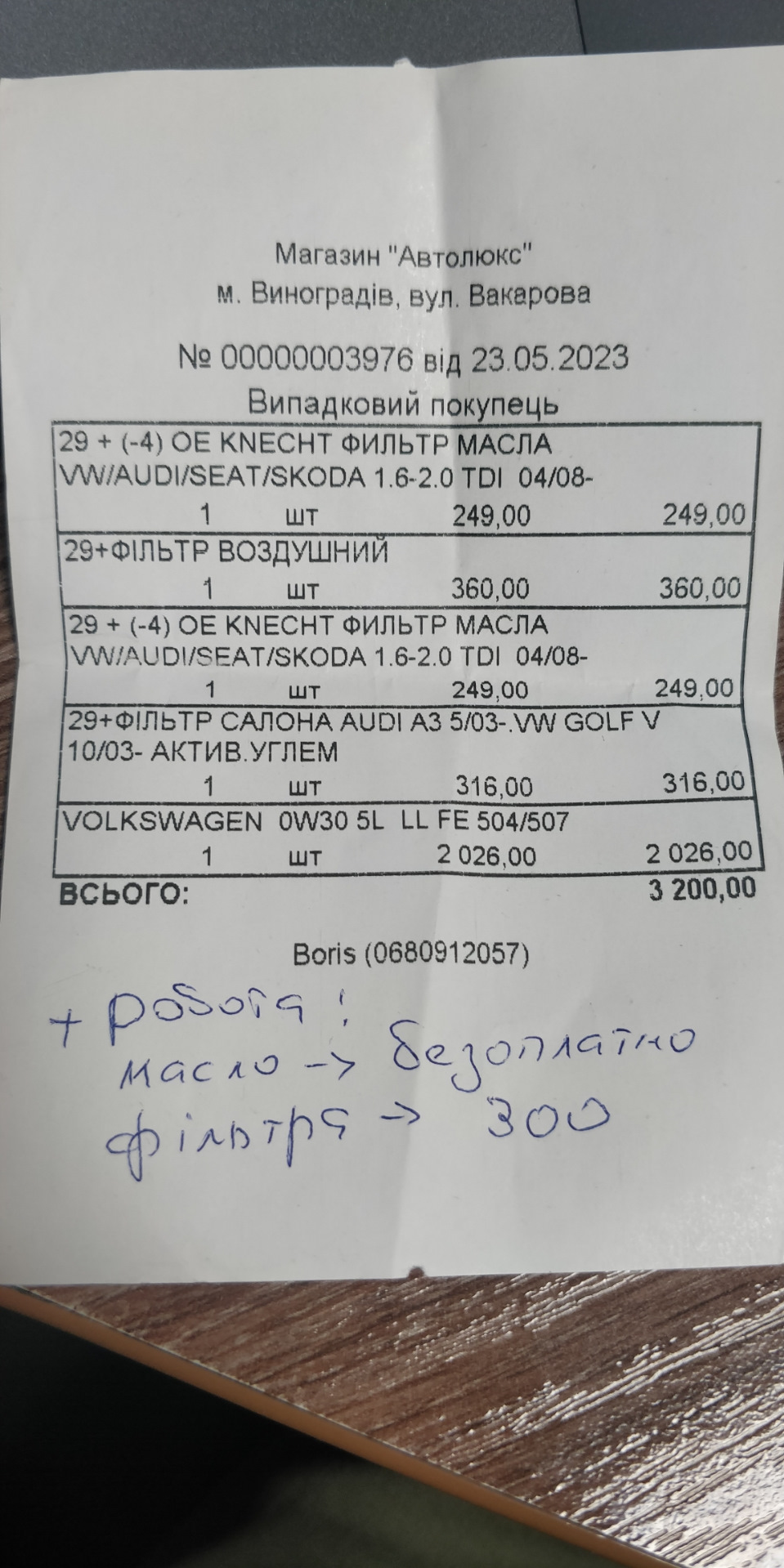 ТО. Запис для історії. 1