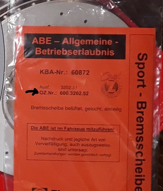 OTTO ZIMMERMANN SPORT Передні гальмівні диски. 2