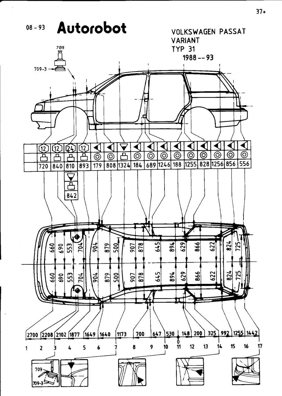 Розміри кузова volkswagen b3 2