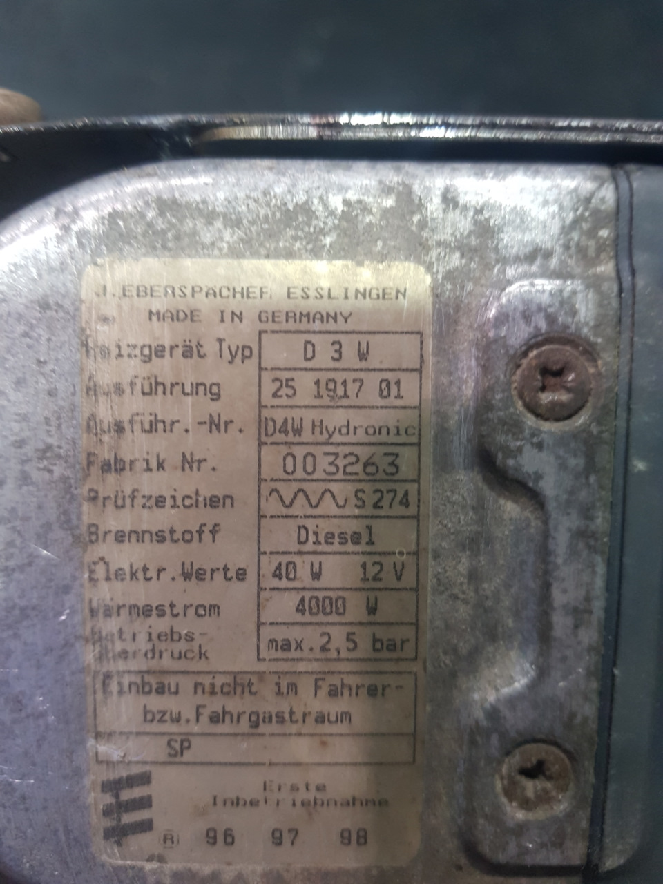 УСТАНОВКА АВТОНОМНОГО ОПАЛЮВАЧА EBERSPACHER на PASSAT B4 1.9TDI 2