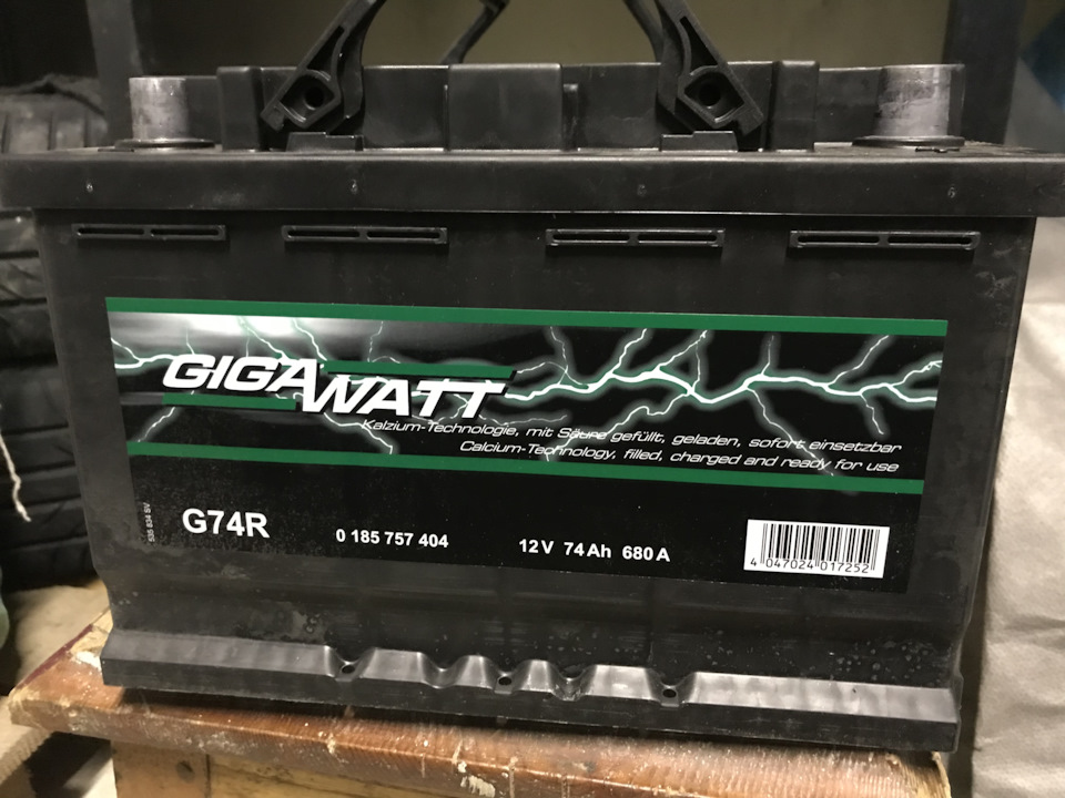 новий АКБ GIGAWAT G74 R 680A 2