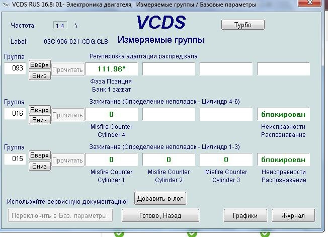 Діагностика ланцюга CDGA через ВАСЮ 3