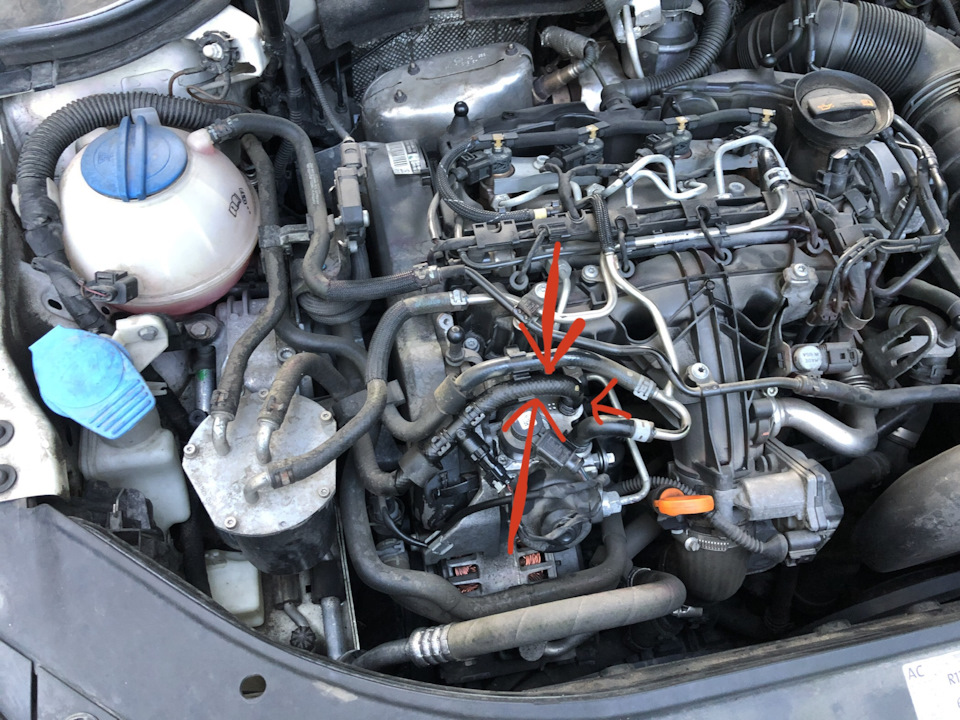 Перша текти на Passat B7 2.0 1