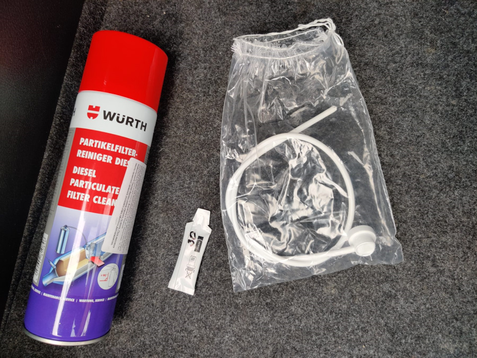 Чистка фільтра сажі ( DPF )в домашніх умовах хімією Wurth dpf cleaner 1