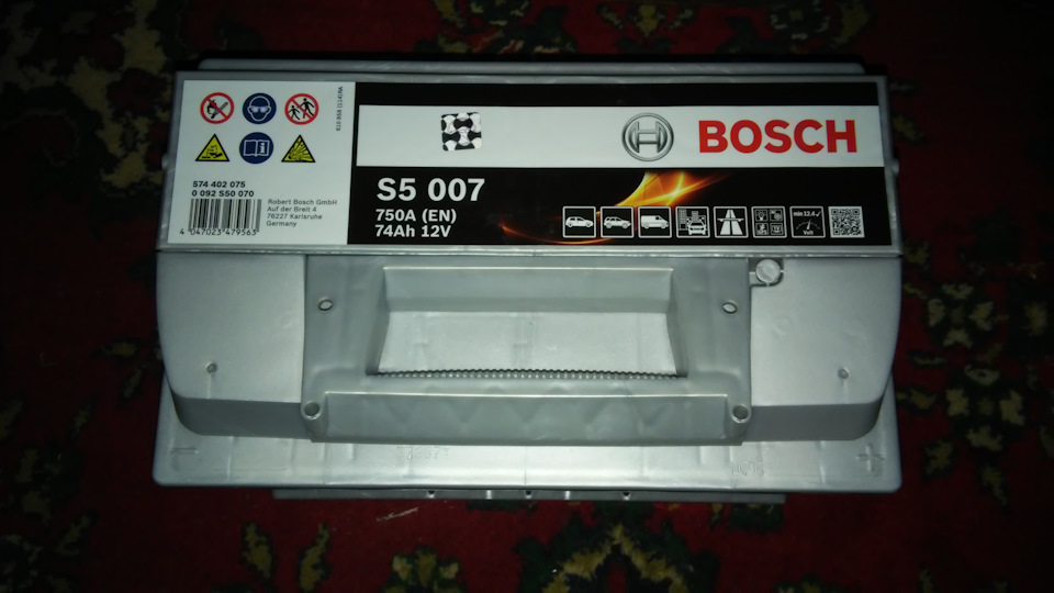 Акумулятор Bosch S5, 74Ah, 750A, 0092 S50070 2