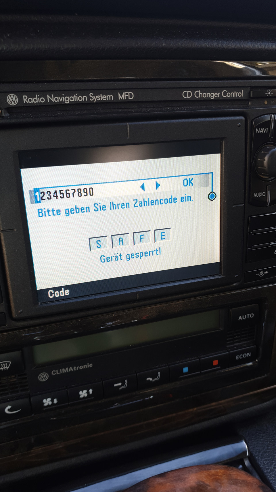 Radio Navigation System MFD Unlock. 1