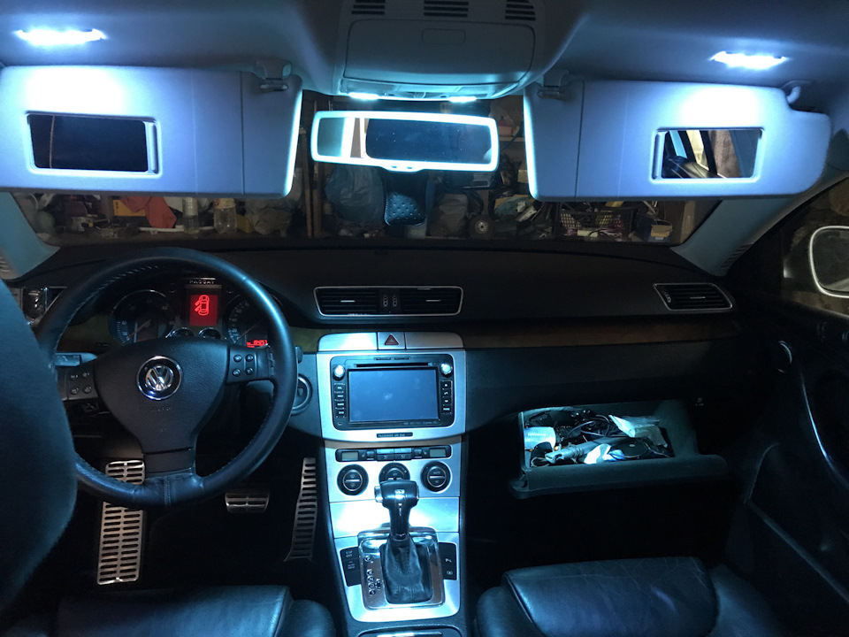 Led освітлення салону passat b6 1
