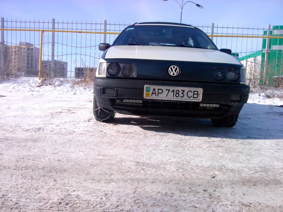 Цепи на колесах VW B3 1