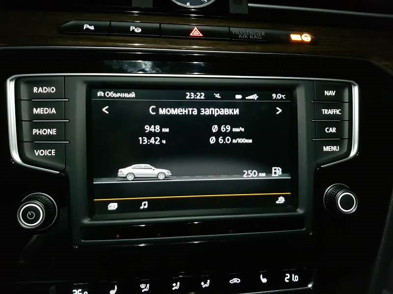 Розмір бака Passat B8 3