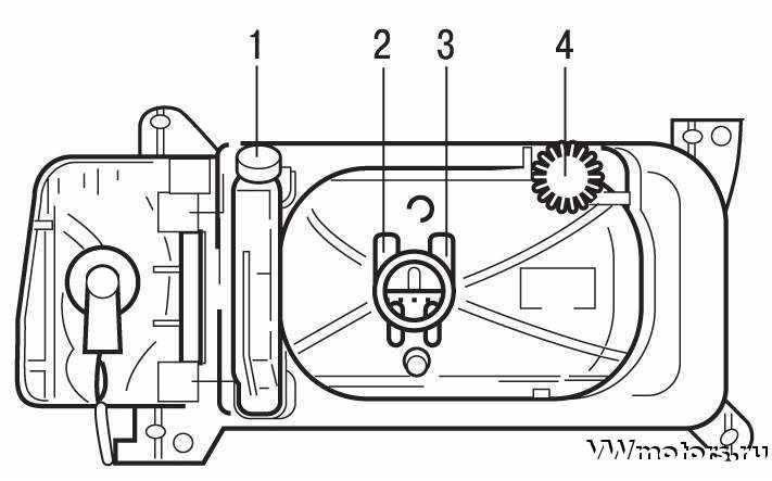 Регулювання та налаштування фар VW Pasat В3/В4 1