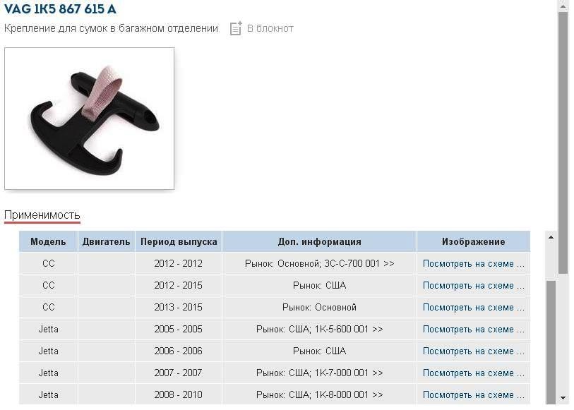 Гачки та сітки в багажник VW passat B5.5 2