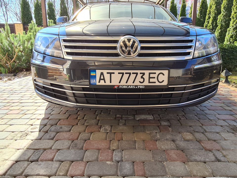 Встановлення захисних сіток у бампер і грати на VW Phaeton 1