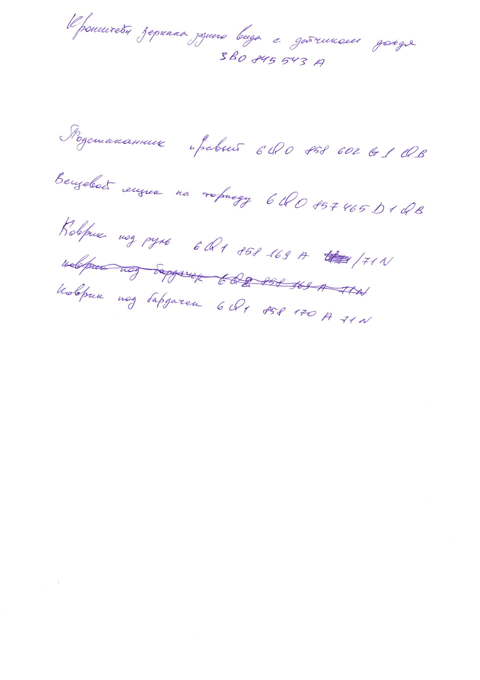 Нереалізоване - Коди запчастин, ніштяків, рідкісних штук тощо 4