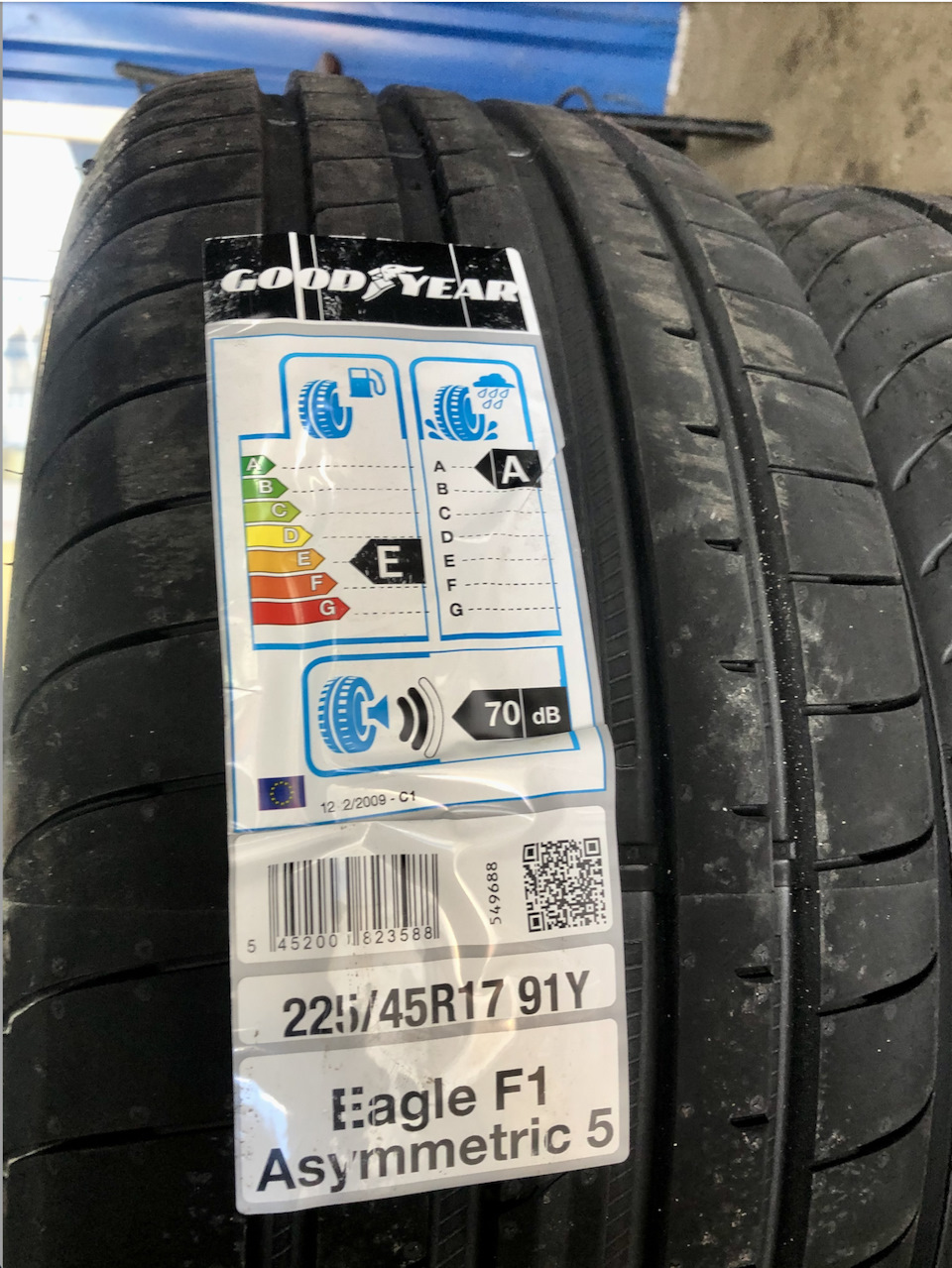Літо Goodyear Eagle F1 Asymmetric 5 225/45 R17 91Y 2