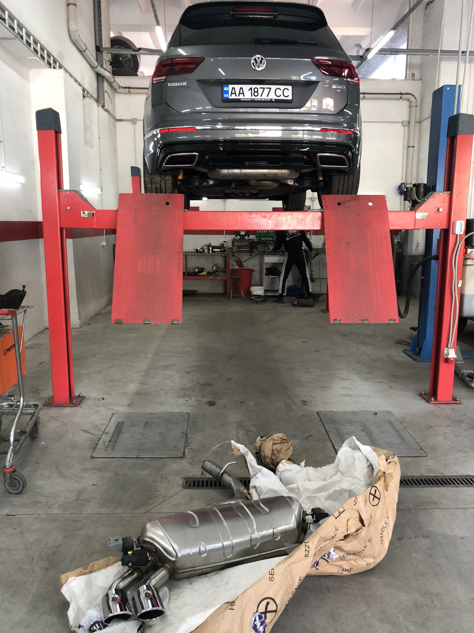 🔟Установка вихлопної системи VW R 4