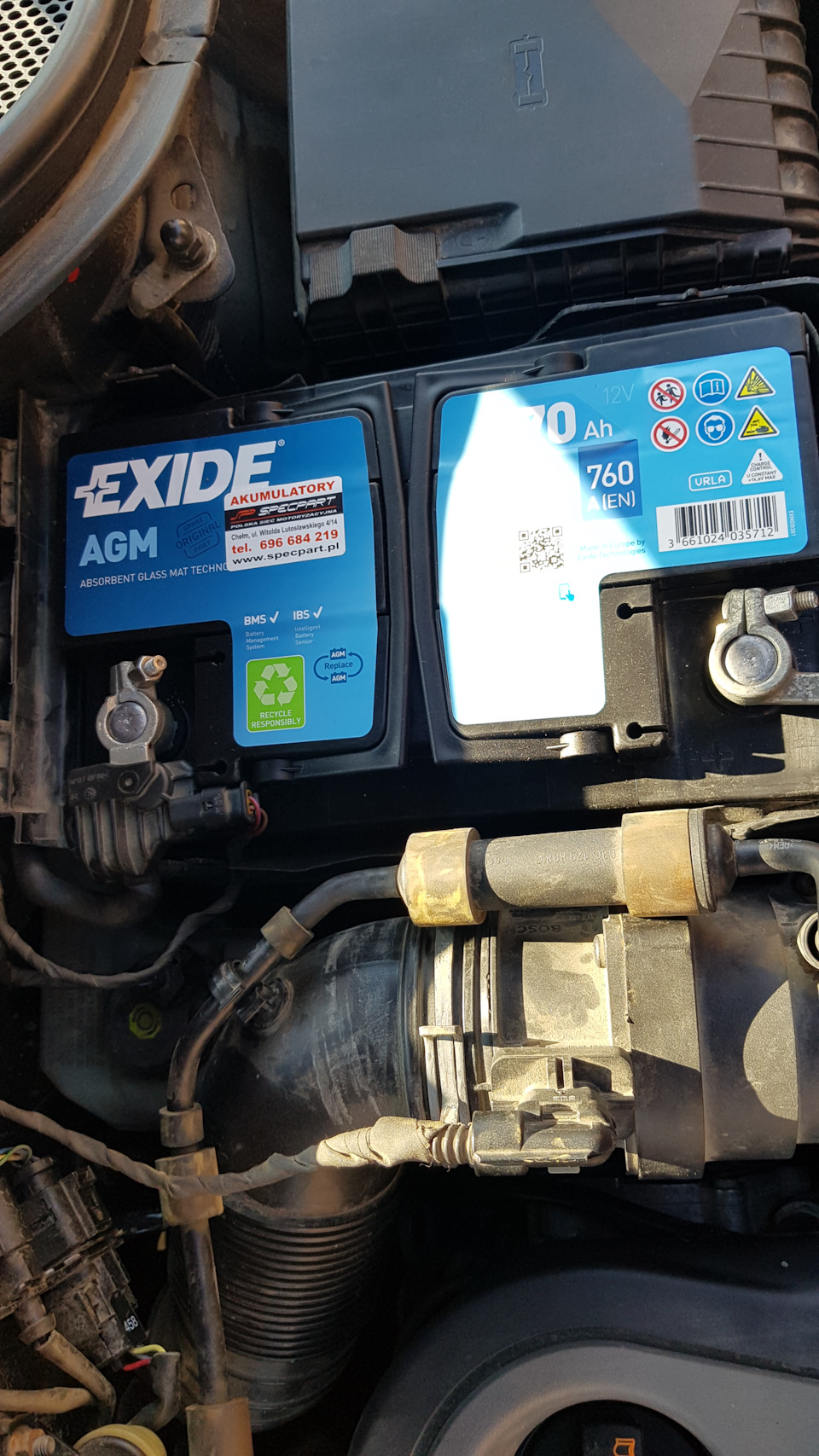 Нова АКБ Exide 1