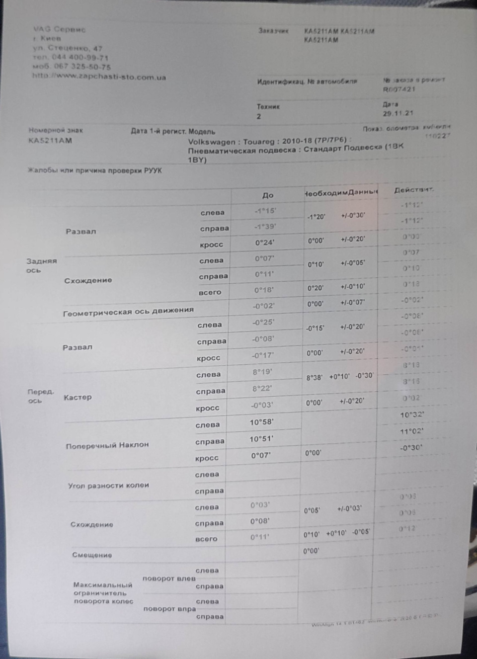 Повторне балансування шин та розвал сходження 3
