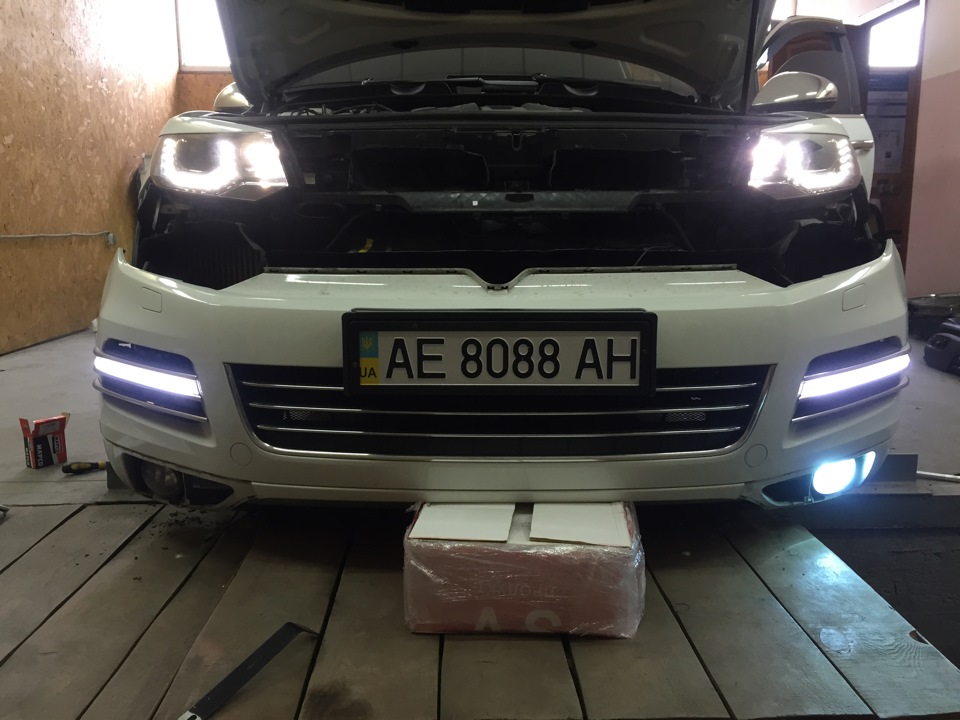 Установка 2 ПТФ! Юху + Поставив лампи D3S Infolight 5000k 5