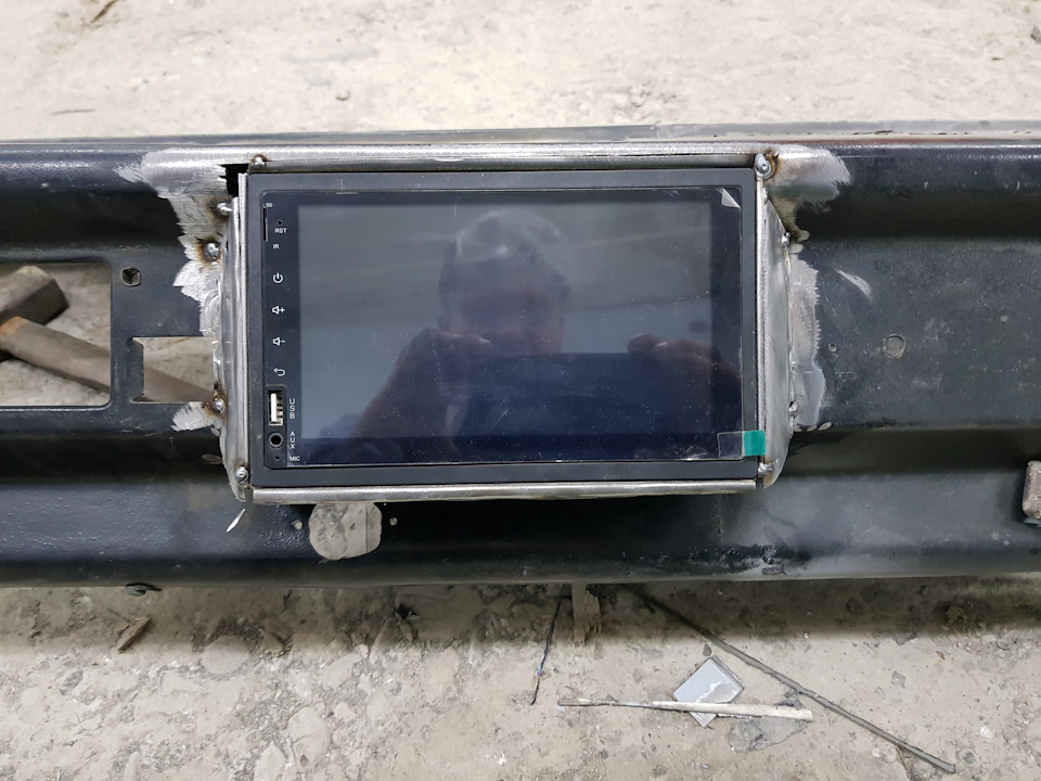 Установка 2 din в панель 5