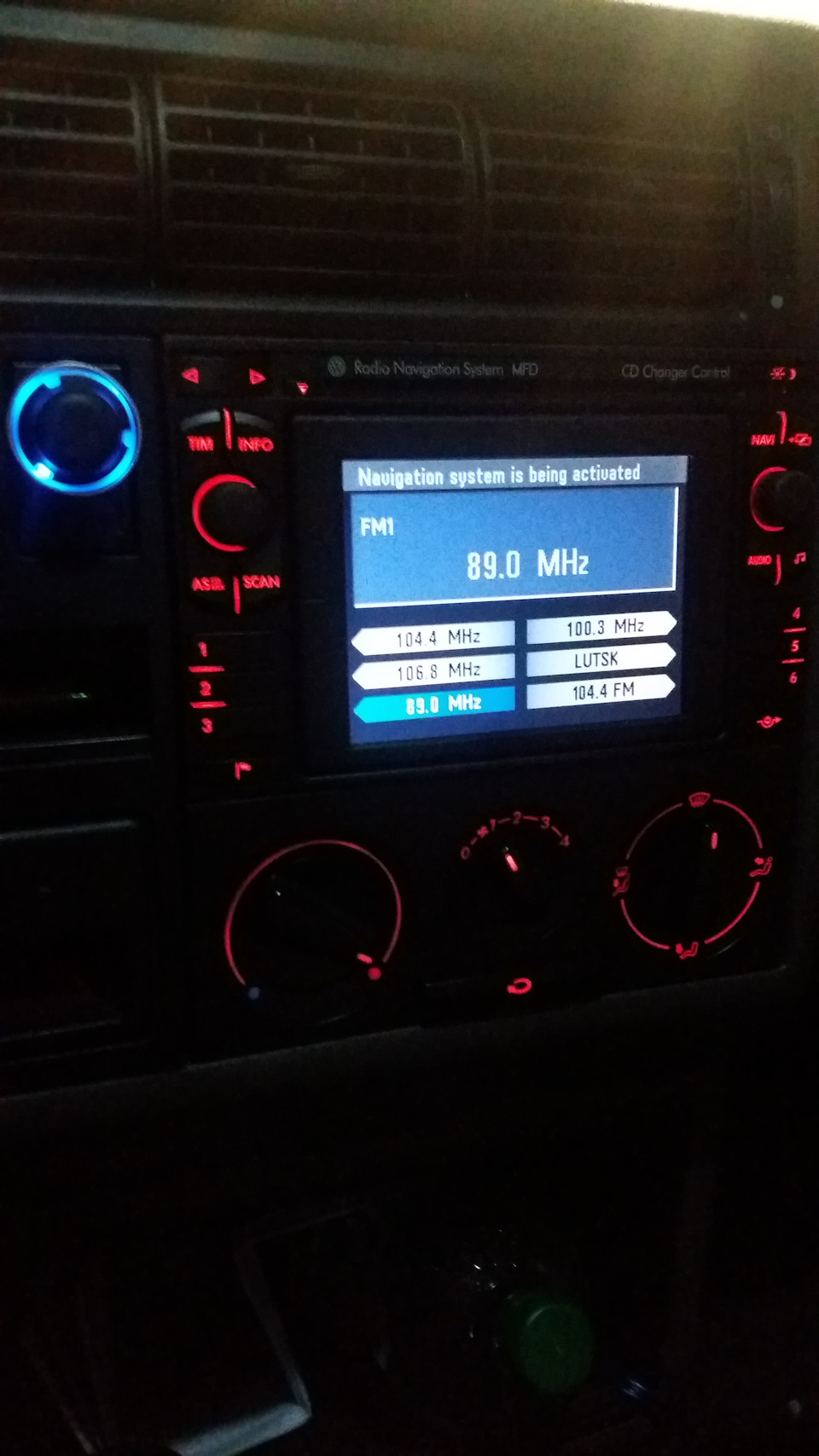BLAUPUNKT VW RNS MFD, замість MCD 1