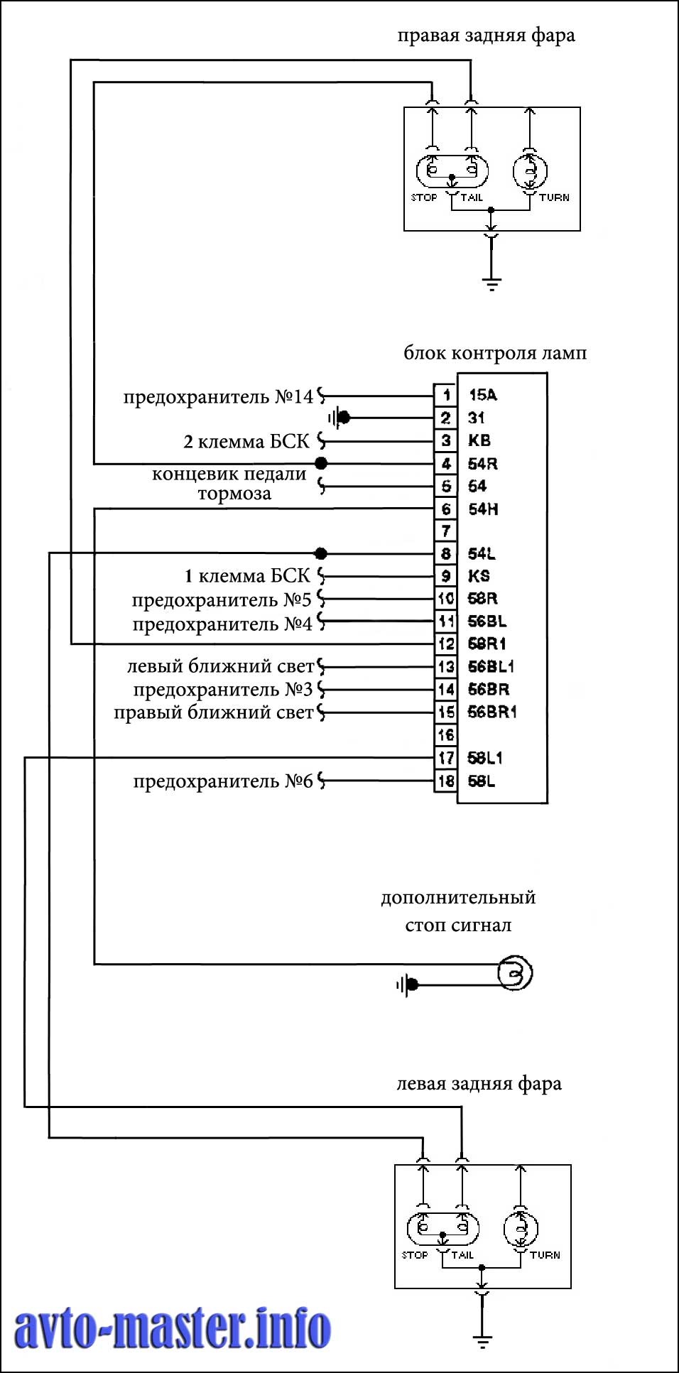 Контроль ламп у VW 5
