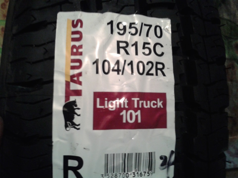 TAURUS модель Light Truck 101 195/70/R15 C. 2