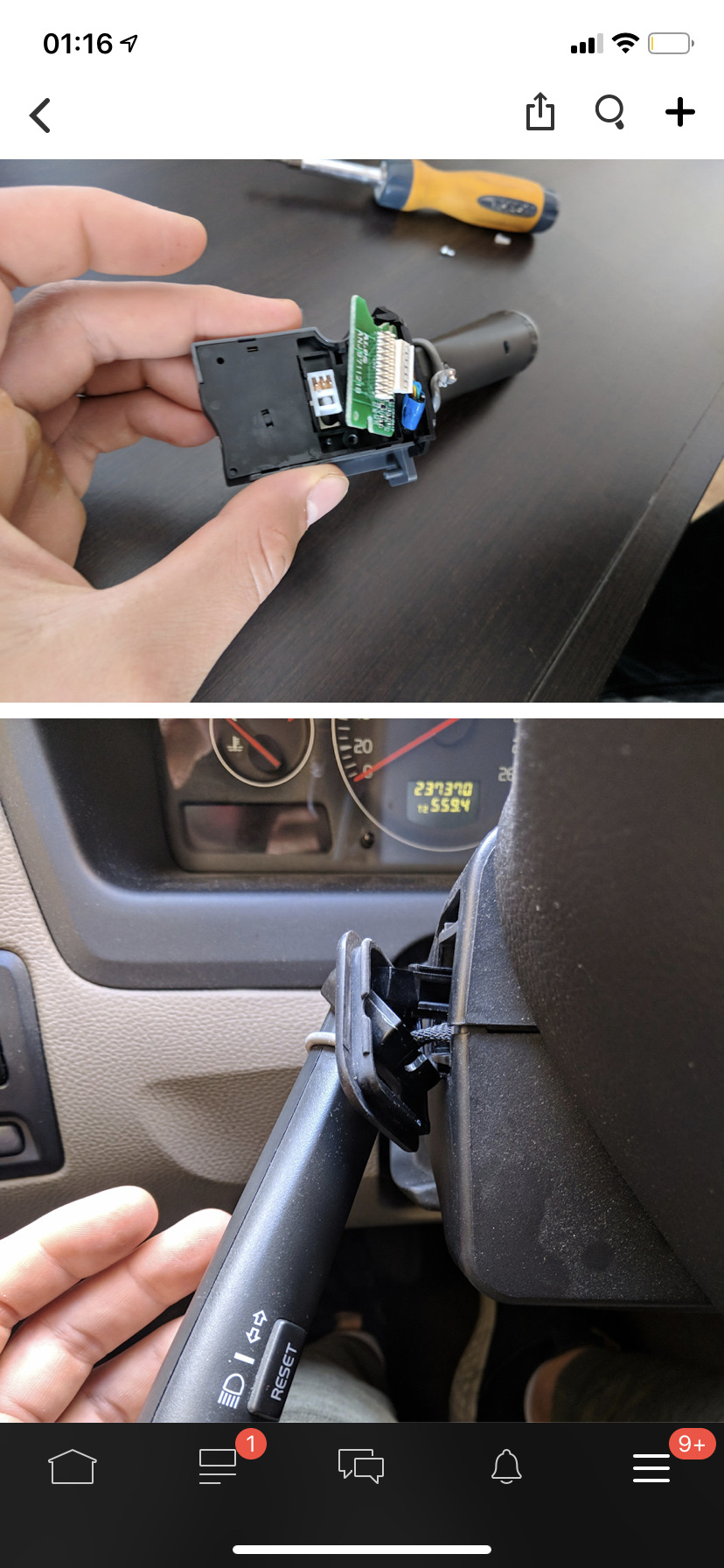 Ремонт перемикача поворотів Volvo S60 1(rest) 3