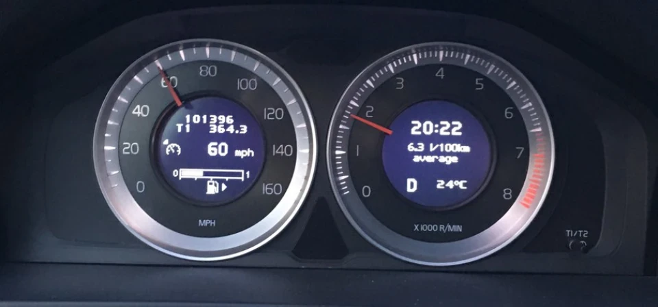 Витрата бензину на Volvo S60 T5