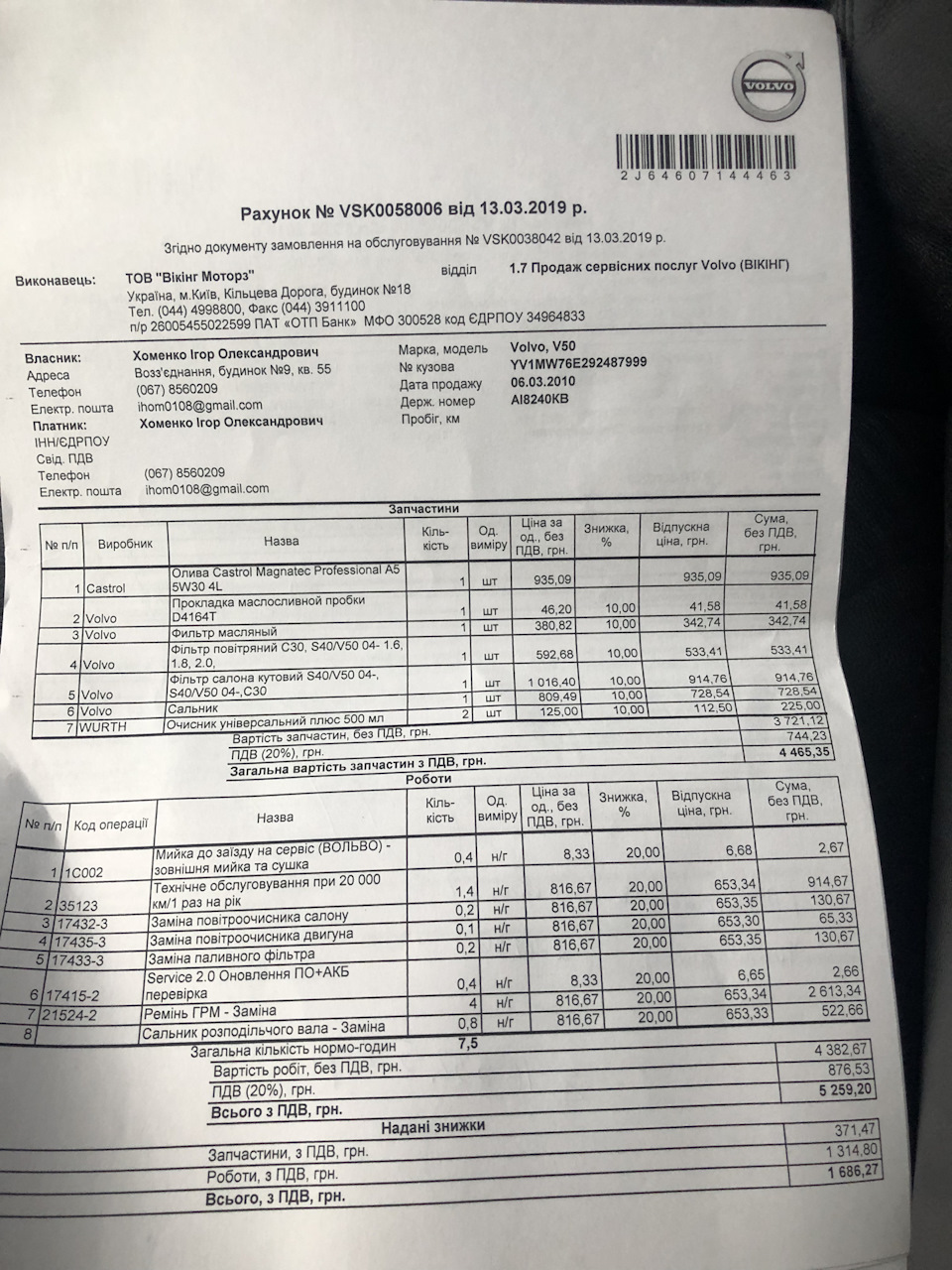 Діагностика після купівлі та проходження ТО 1