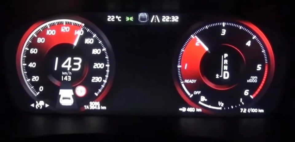 Швидкість авто та обороти двигуна D5