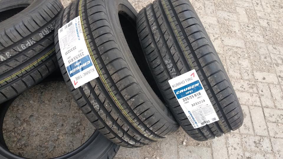 Заміна нових літніх тапків Kumho crugen hp91 1