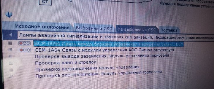 Питання про помилки BCM-0094 і СЕМ-1А64 1