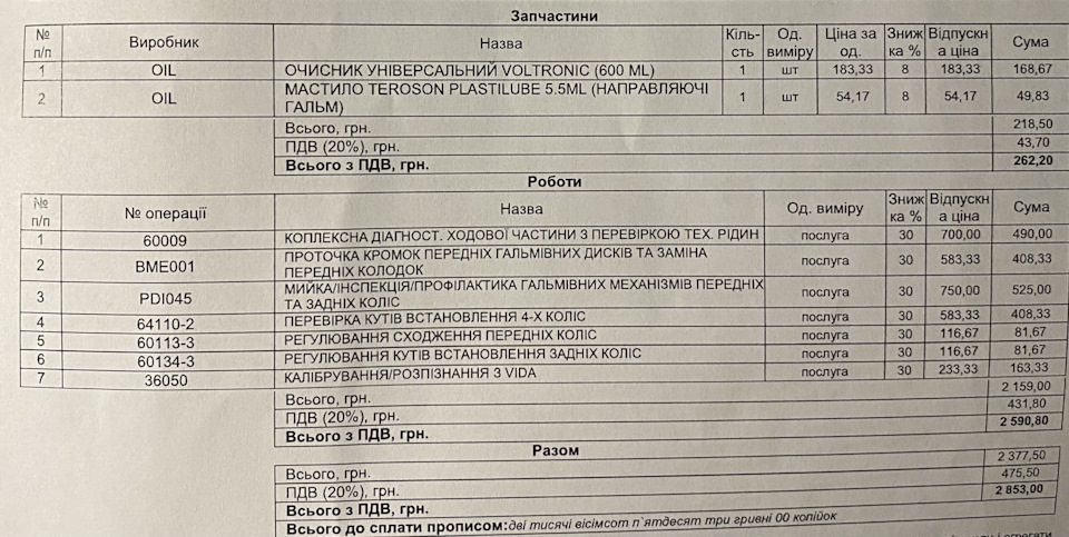 Заміна гальмівних колодок + розвал 2