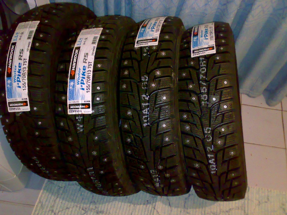 Колеса; Hankook Winter I*Pike RS W419 155/70 R13 75T шип! 2
