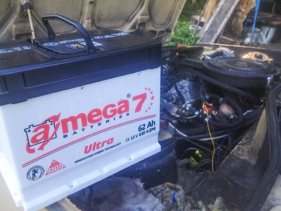 Встановлення більшого акумулятора на таврію. Amega 62 ah 610 a пусковий струм 1