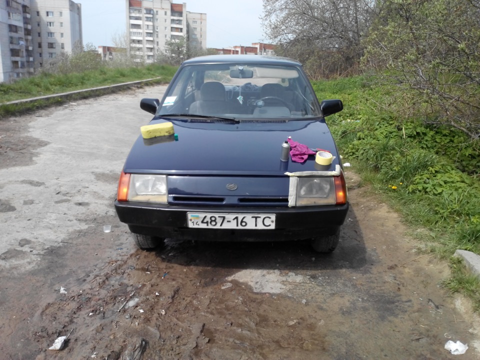 Фарбування лаком фар! 1