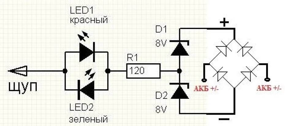 Світлодіодна контролька (пробник)