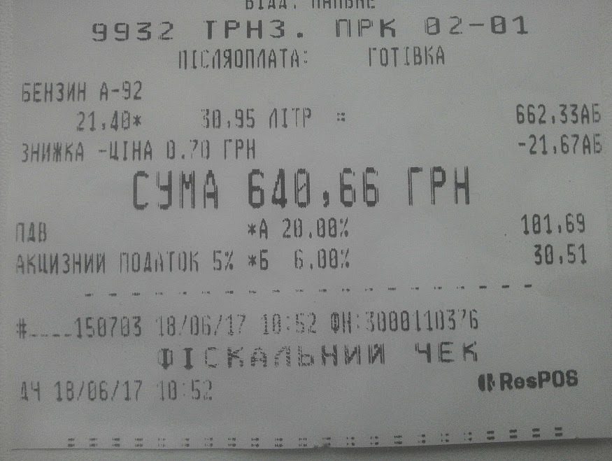 Витрата палива влітку 2